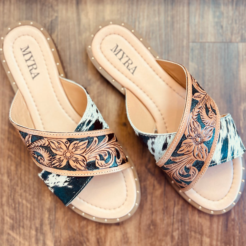 Chappy Western Hand Tooled Sandals | shirtandskin