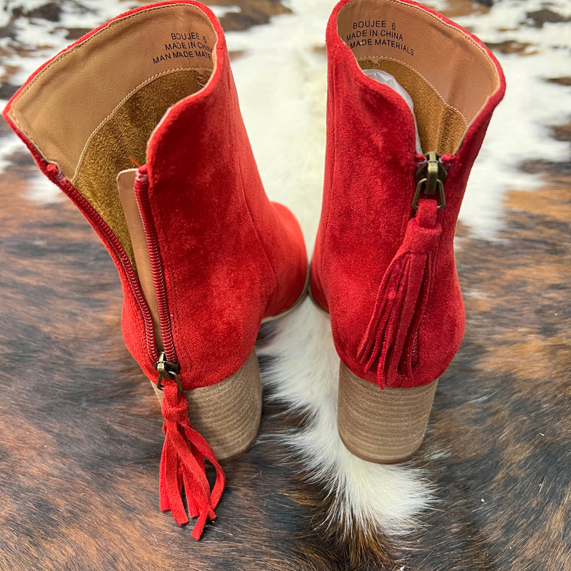 Boujee Red Booties* | shirtandskin