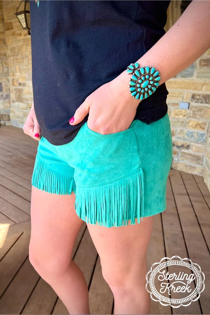 Nashville Babe Turquoise Shorts* | shirtandskin