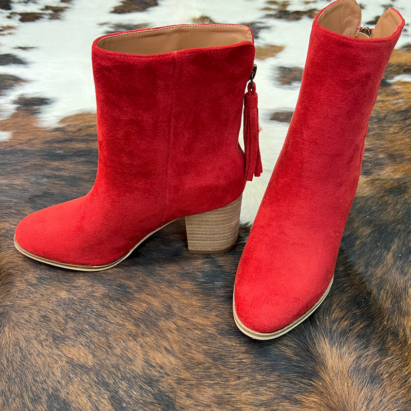 Boujee Red Booties* | shirtandskin