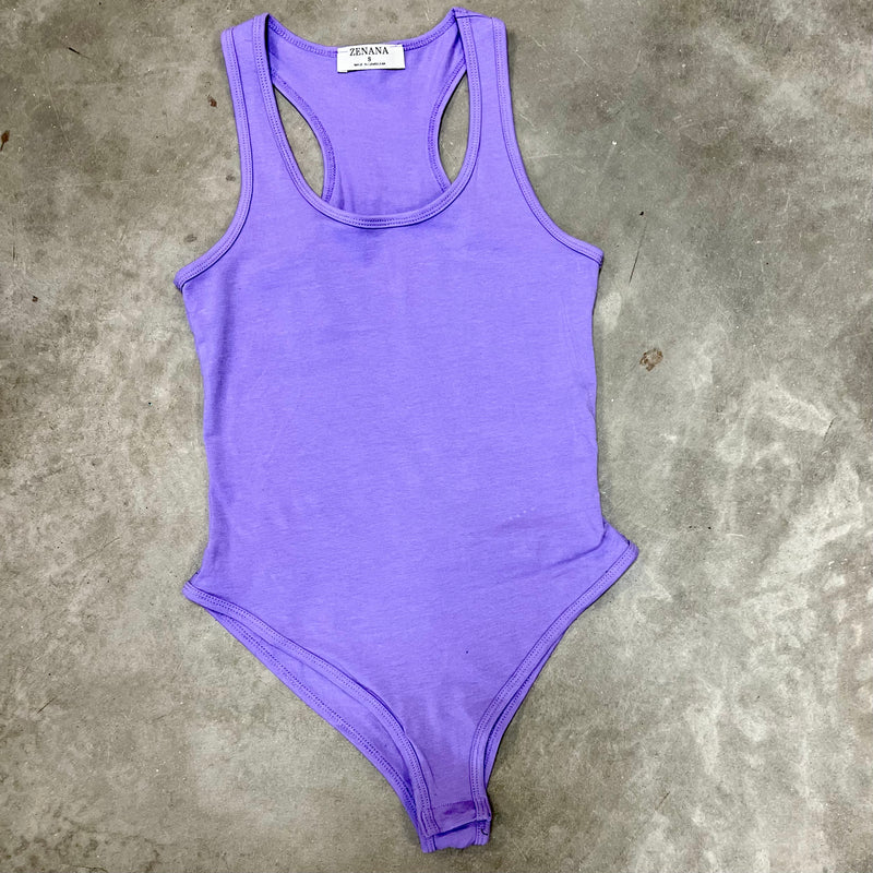 Zenana Racerback Tank Bodysuit | shirtandskin