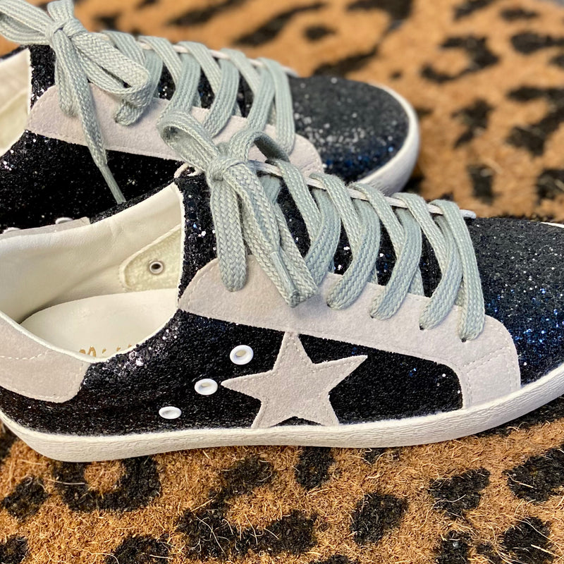 Midnight Glazed Star Sneakers | shirtandskin