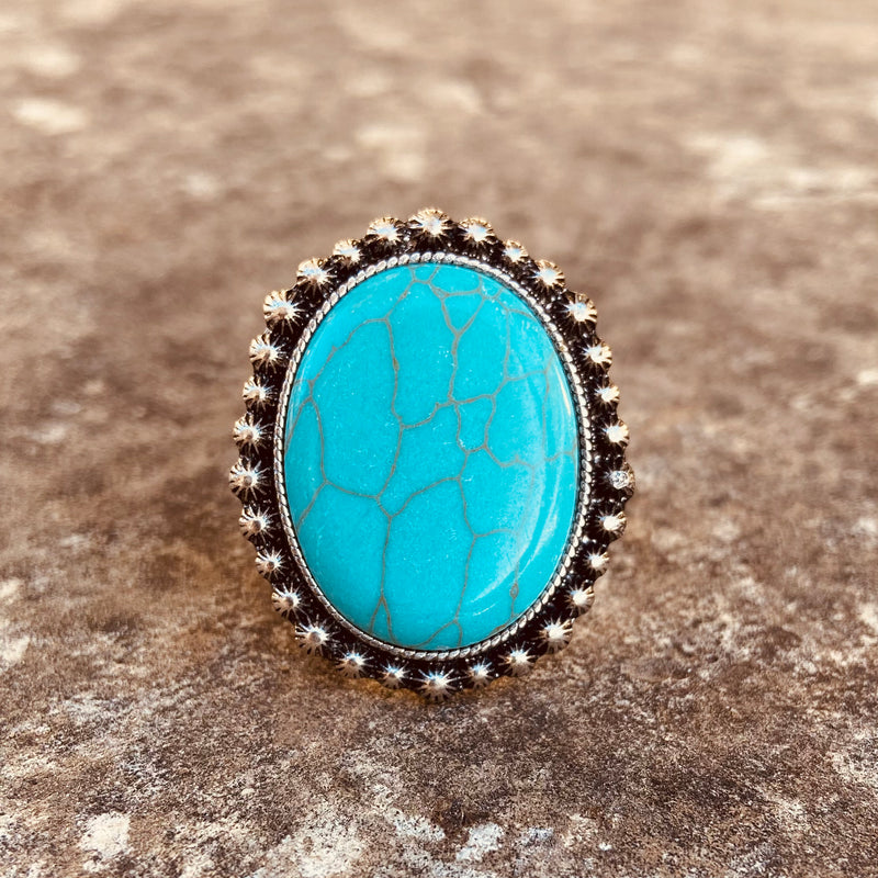 Turquoise Center Ring | shirtandskin