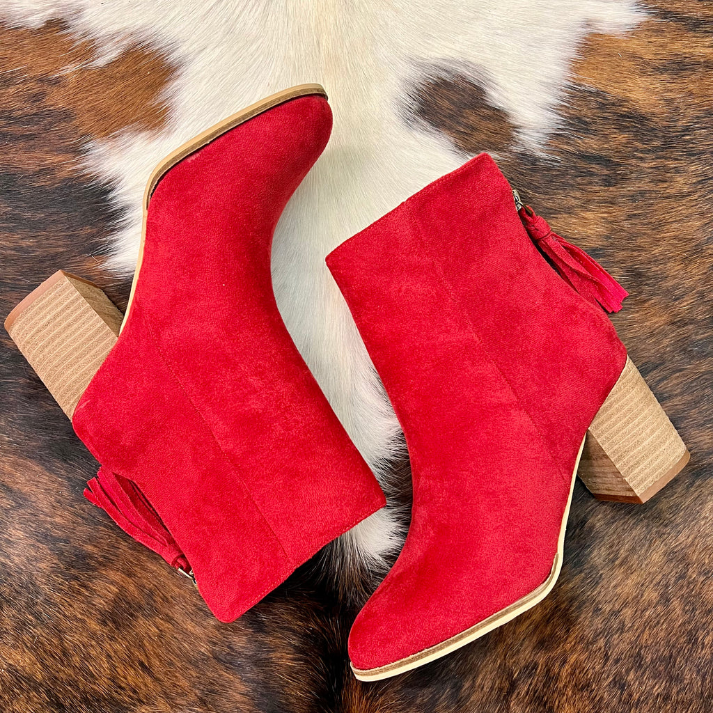 Boujee Red Booties* | shirtandskin